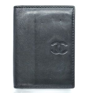 Chanel Card Case Black Leather